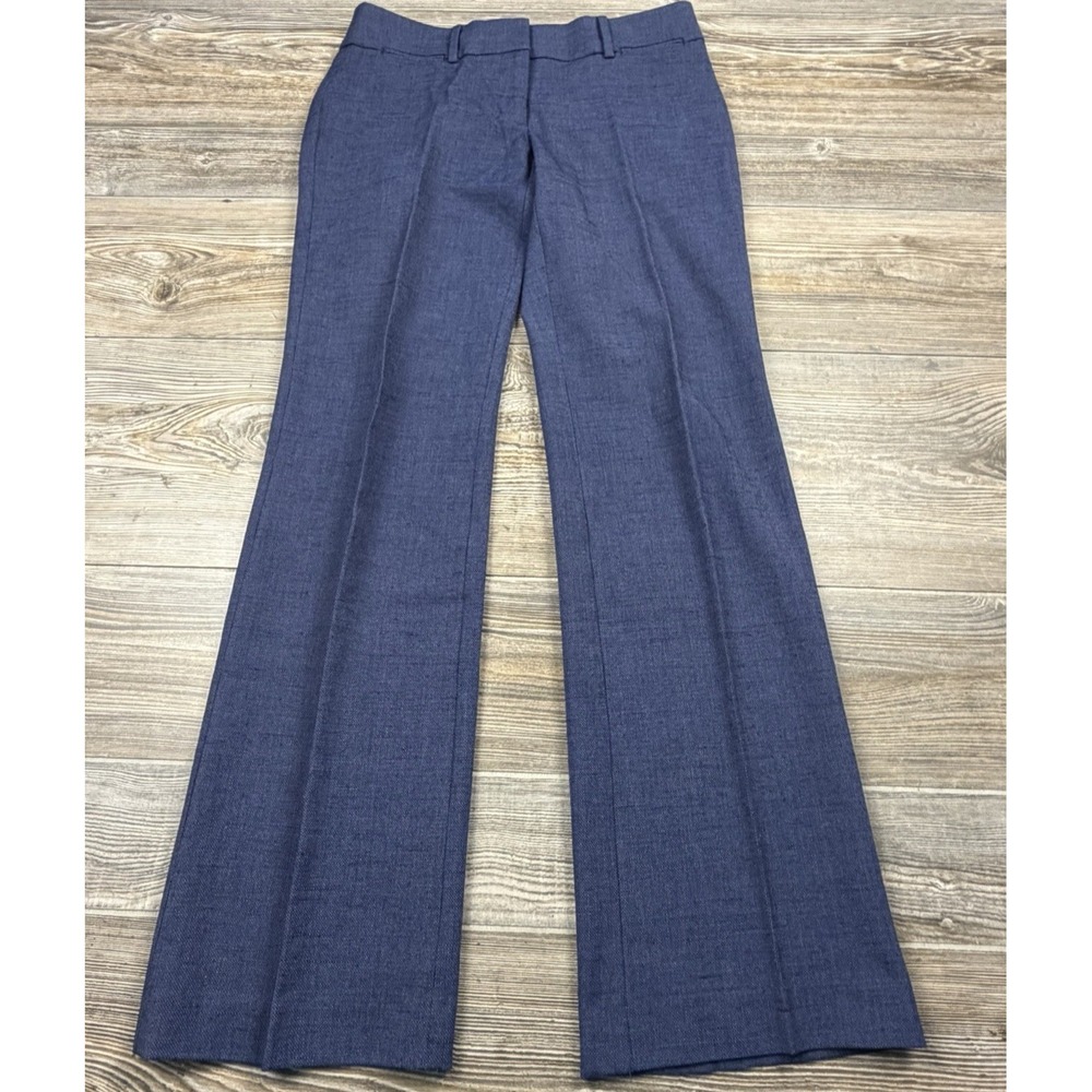 Loft Ann Taylor Marisa Trouser 2 Stretch Blue Office Career Minimalist Chic